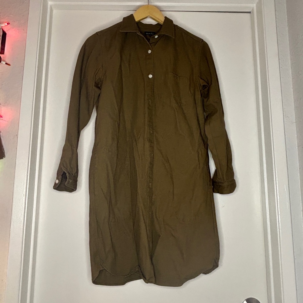 Steven Alan Khaki Shirt Dress
